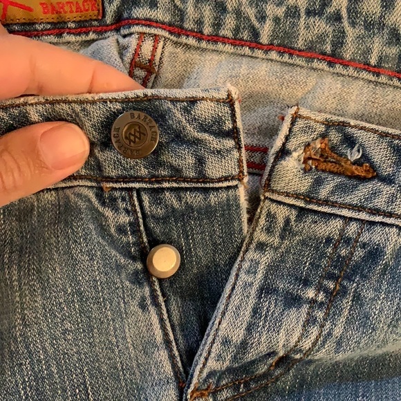 Vintage Bartack faded button fly blue jeans - Picture 5 of 11
